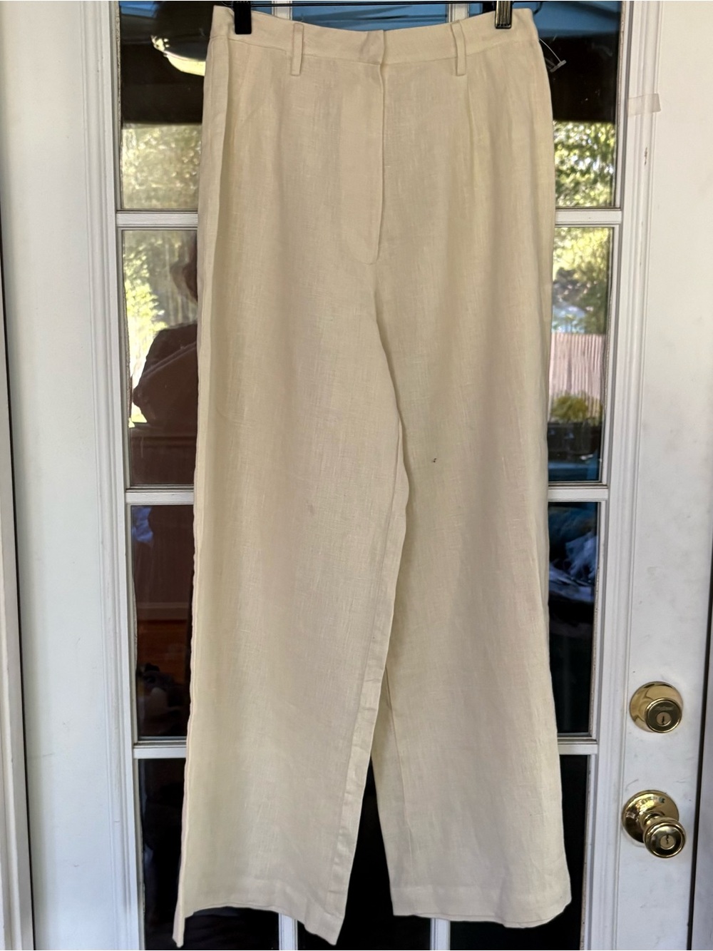Faithfull The Brand Wide Leg Linen Pants. Size 4